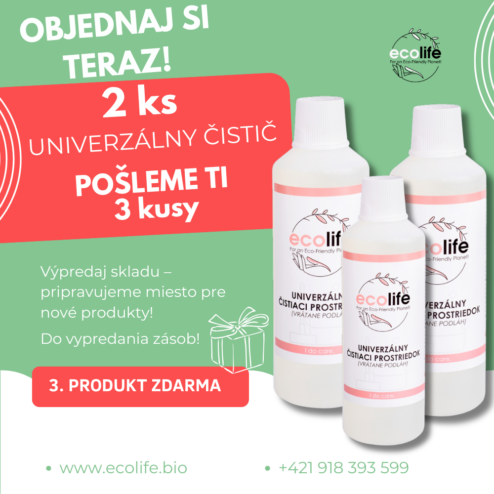 EcoLIFE Univerzálny čistiaci prostriedok 2+1 akciový balík